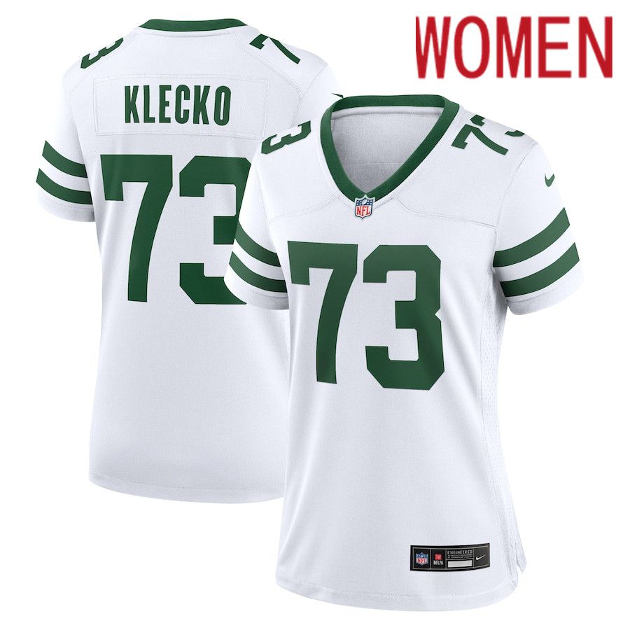 Women New York Jets 73 Joe Klecko Nike White Legacy Retired Player Game NFL Jersey